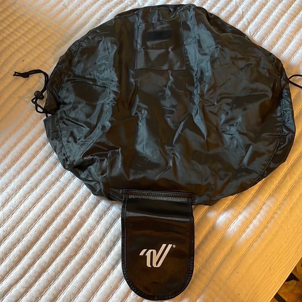 Varsity drawstring makeup bag